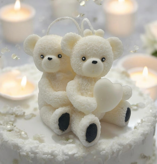 2 Bear Apricot Scented Organic Romantic Candle