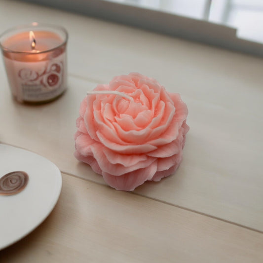 Scented Peony Flower Organic Soy Wax Candle